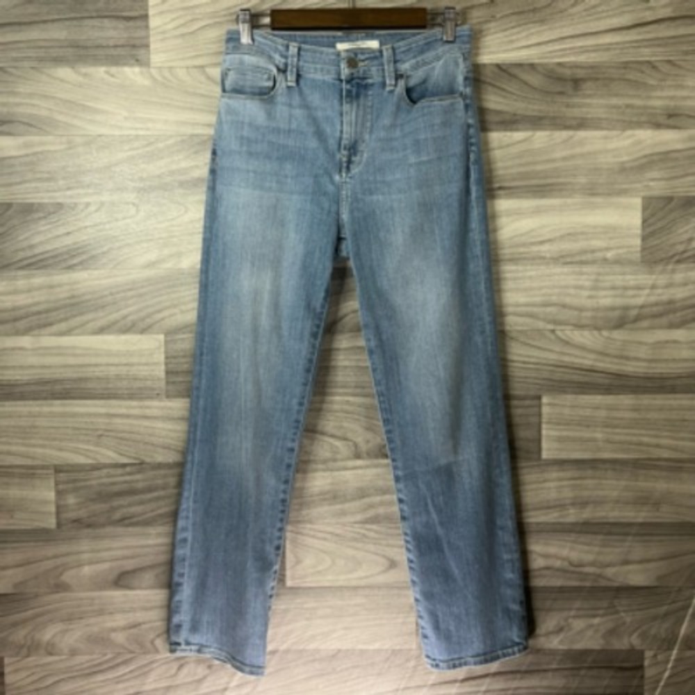 Fidelity Womens Cher Slim Straight Leg Jeans‎ Blue Light Wash High Rise Denim 27